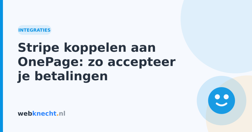 Stripe koppelen aan OnePage: zo accepteer je betalingen
