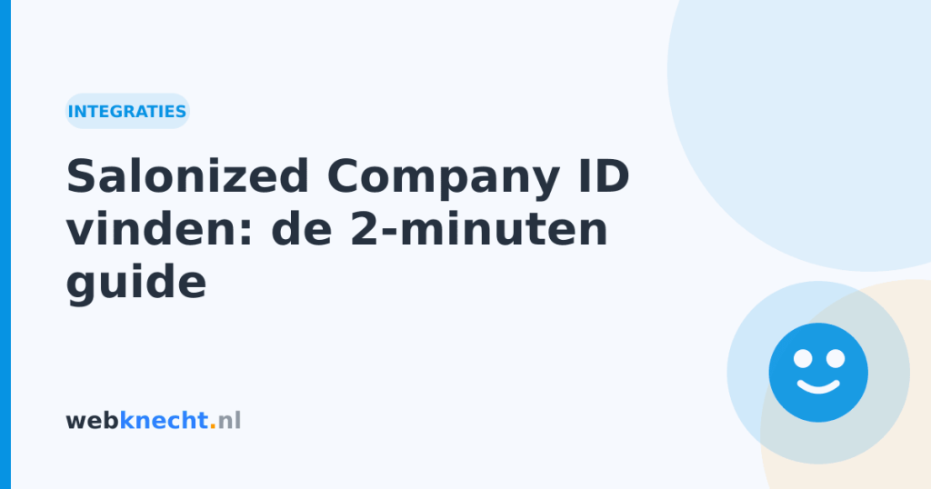 Salonized Company ID vinden: de 2-minuten guide