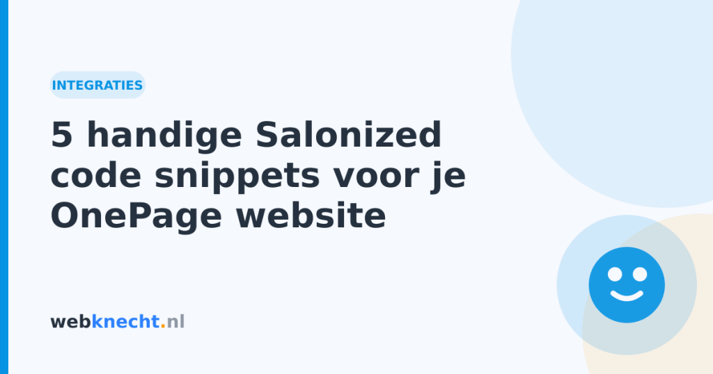 5 handige Salonized code snippets voor je OnePage website