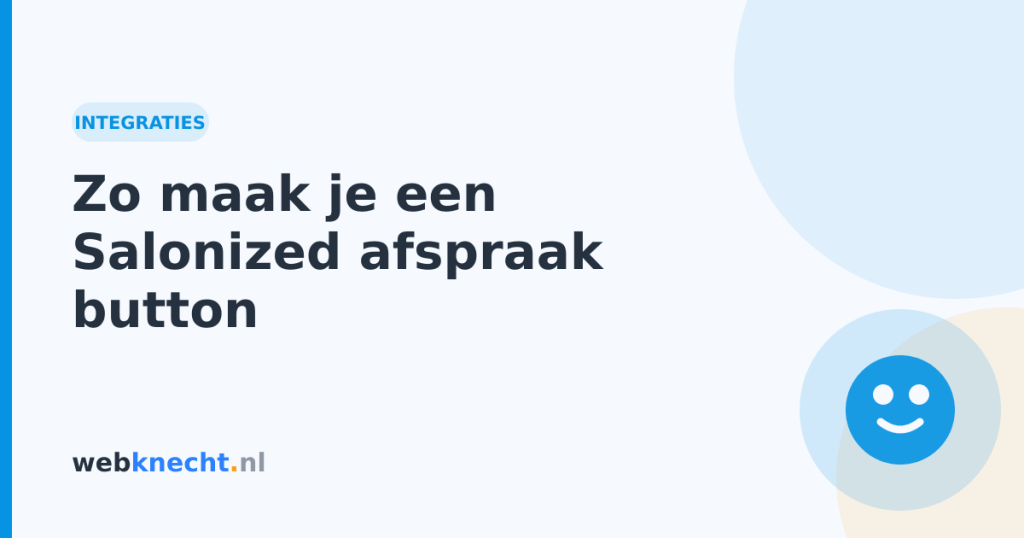 Zo maak je een Salonized afspraak button