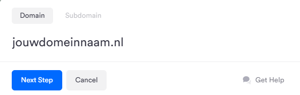 OnePage domeinnaam toevoegen