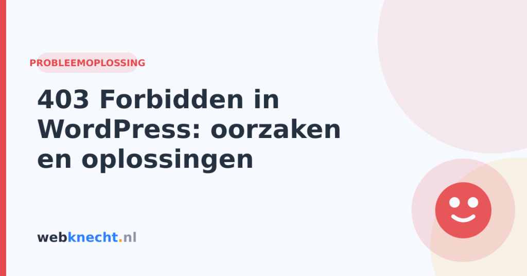 403 Forbidden in WordPress: oorzaken en oplossingen