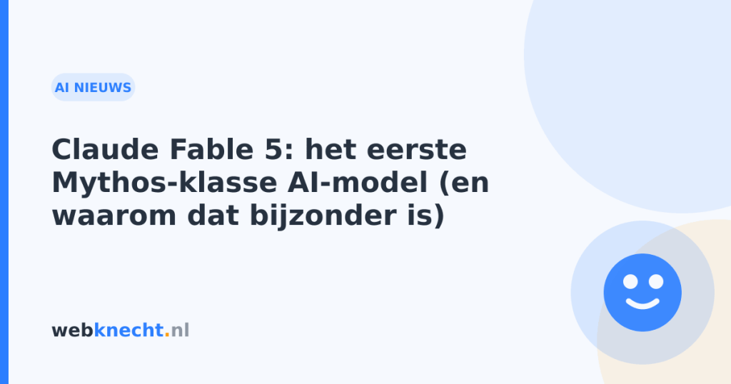 Claude Fable 5: het eerste Mythos-klasse AI-model (en waarom dat bijzonder is)