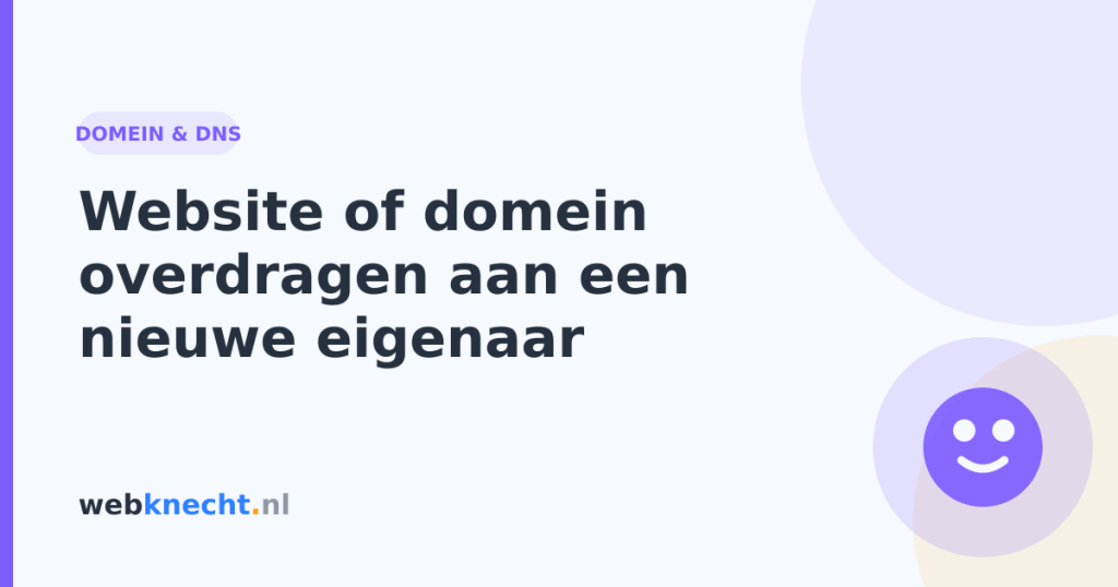 Website of domein overdragen aan een nieuwe eigenaar